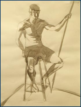 "Seated Male" by Jennifer Darcy, Class of 2004