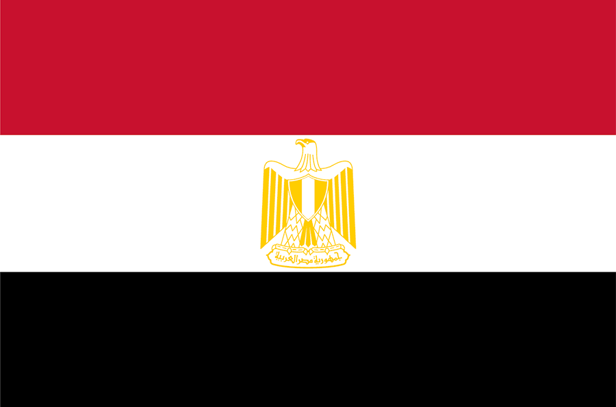 National flag for the country of Egypt