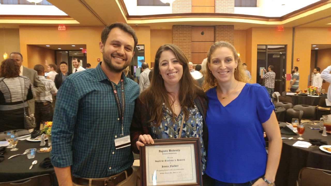 2017 Augusta University Graduate Research Day Award for  Best Oral Presentation to Jessica FAULKNER (Postdoctoral Fellow)