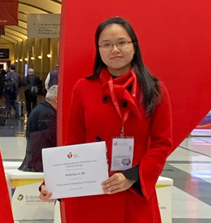 Huiping Lin gets Travel Award at AHA 2019