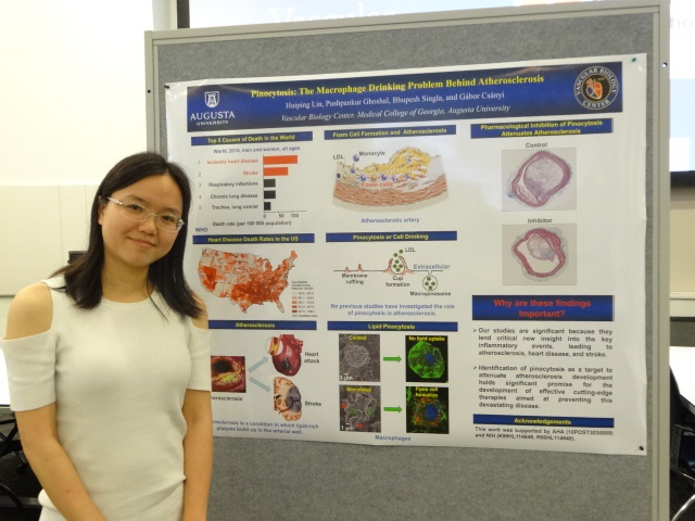 Dr. Huiping and poster AHA Donor awards