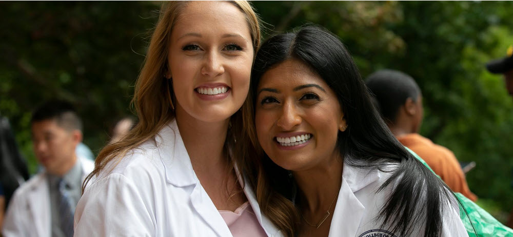 Students at White Coat Ceremony