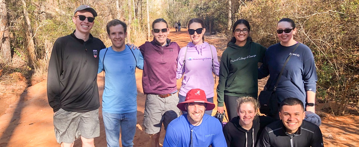 SW students hiking