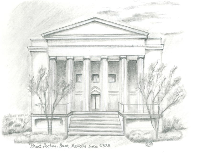 Drawing of Old MCG Building