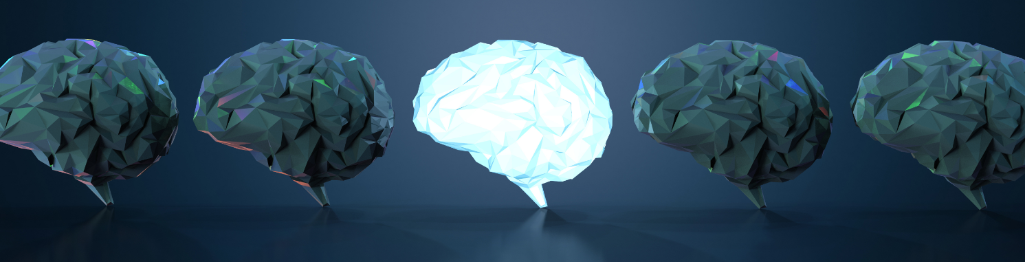 promo image of artistic styled brain shapes