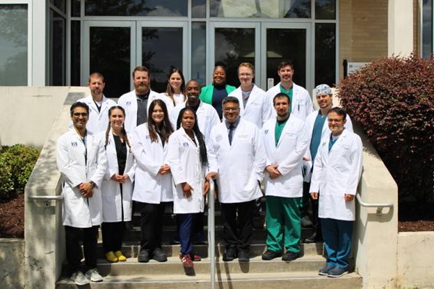 residents in white coats