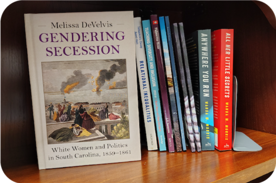 Pamplin authors' book stack