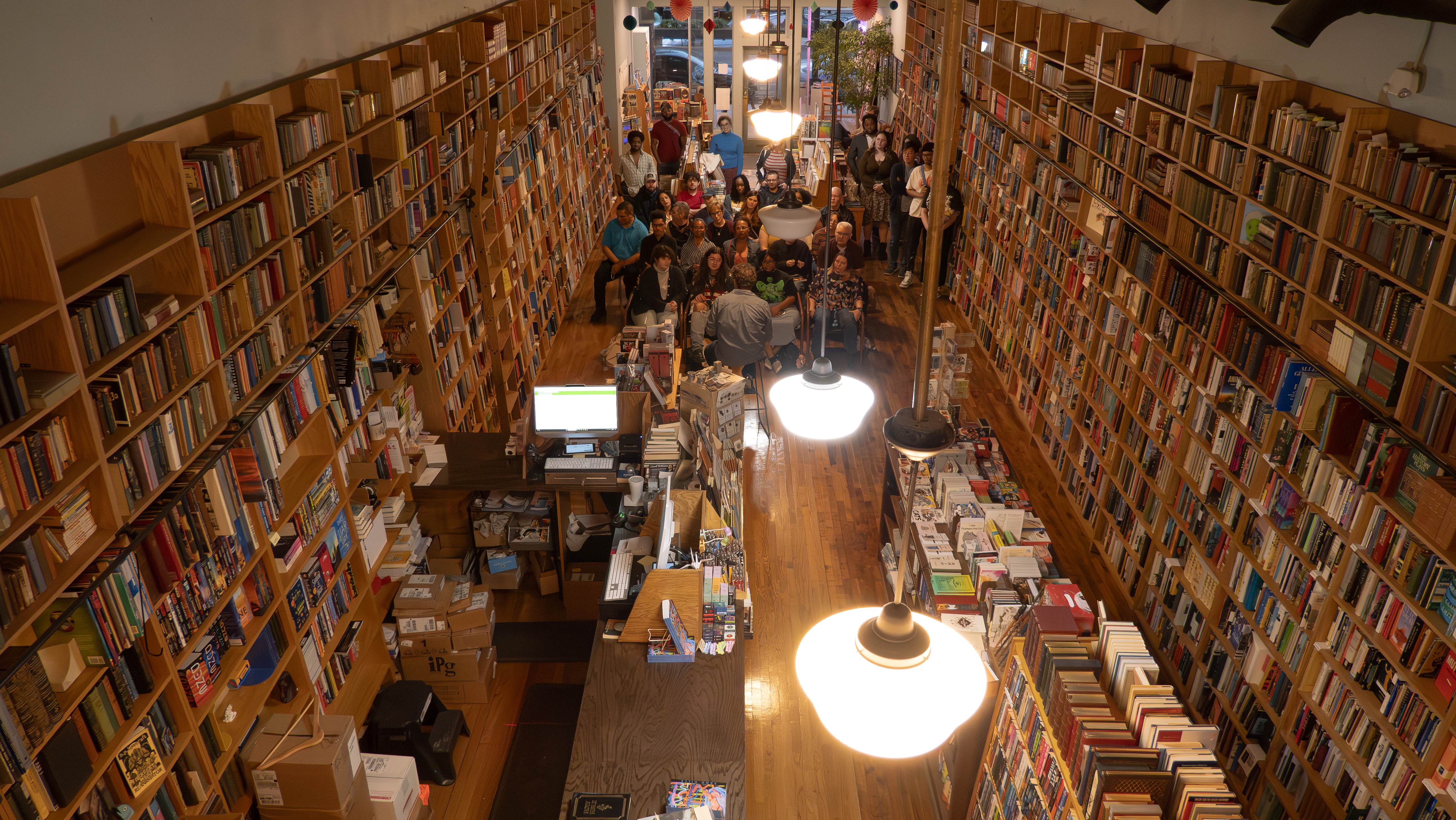 Creative Writing reading in bookstore