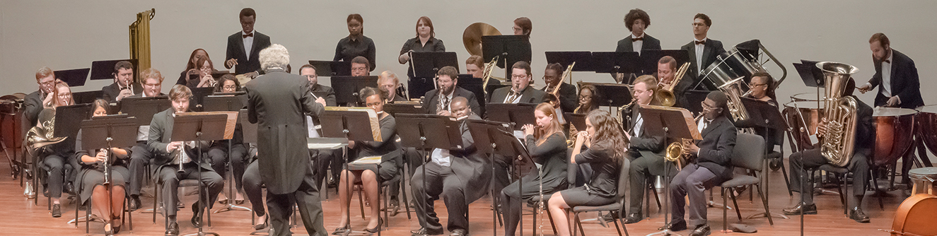 Wind ensemble in performance
