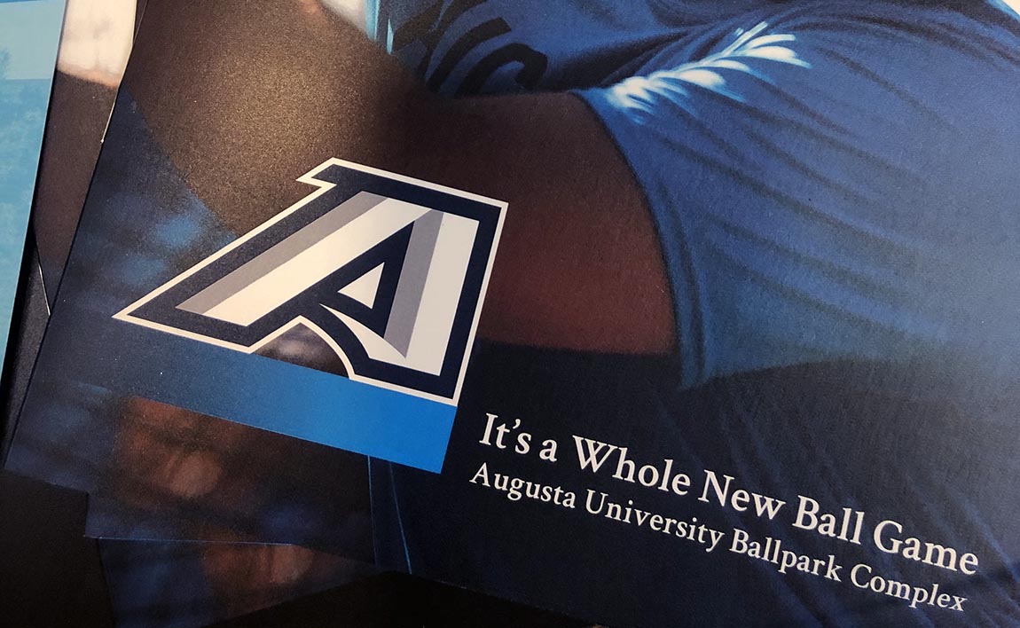 AU Athletic logo on magazine