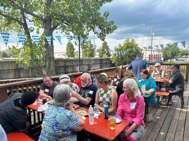 Staff enjoying trivia