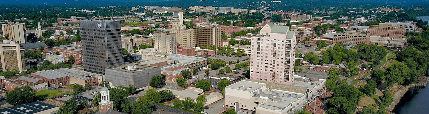 Birdseye view of downtown Augusta