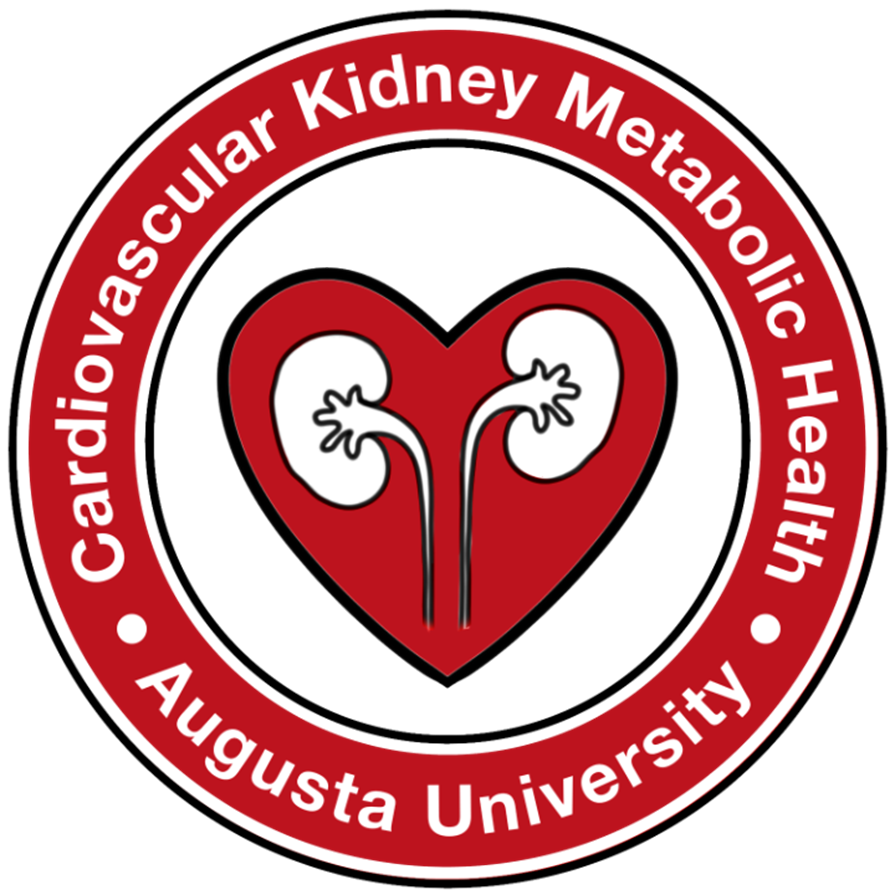 circular logo with heart and kidneys in center, reading cardiovascular kidney metabolic health augusta university