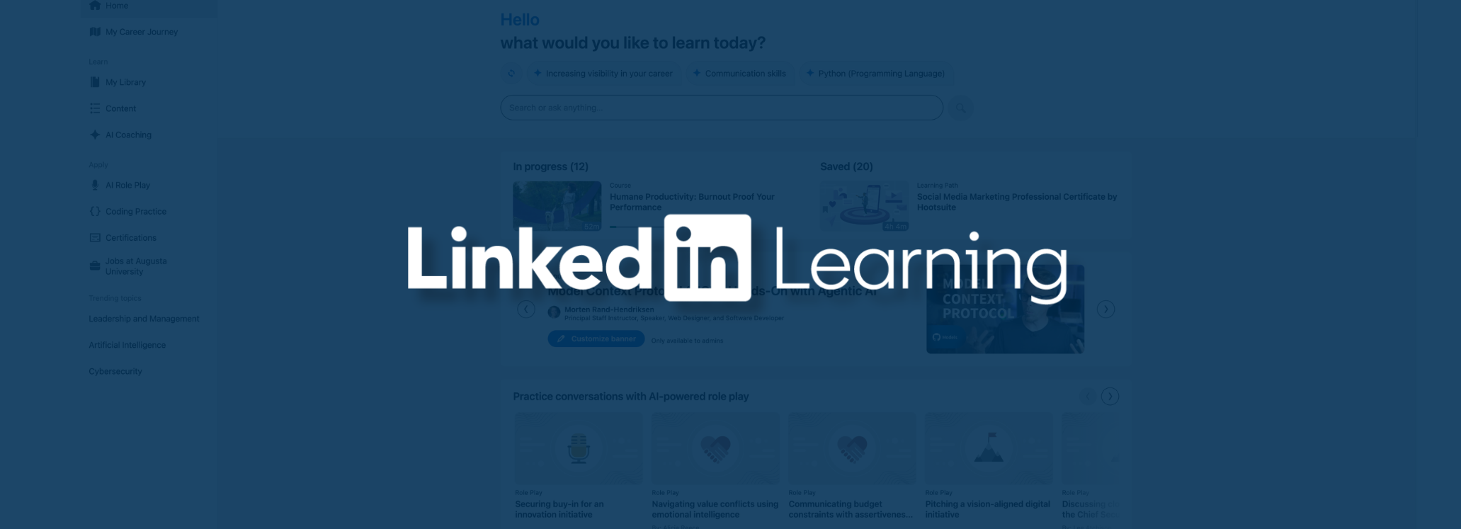 header reading "linkedin learning"
