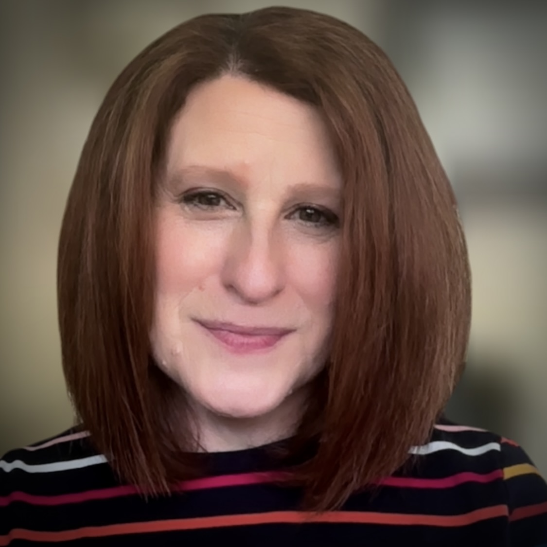 Cynthia Alby smiles for camera