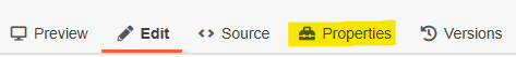 Screenshot showing location of "Properties" tab