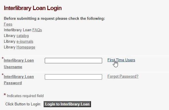 Interlibrary loan Registration
