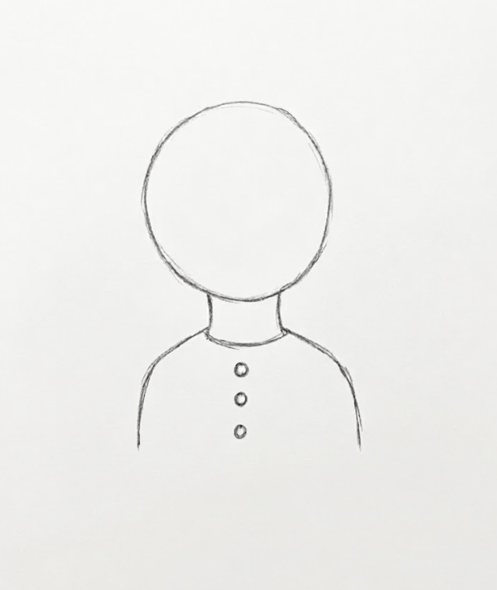 sketched person figure