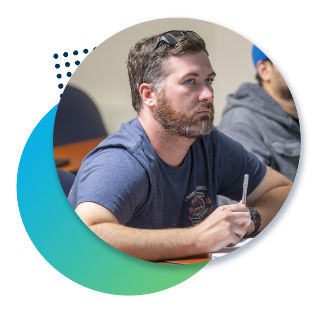 SPH Student observing professor in class