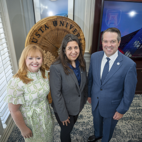 Provost Tomova with President Keen and the First Lady