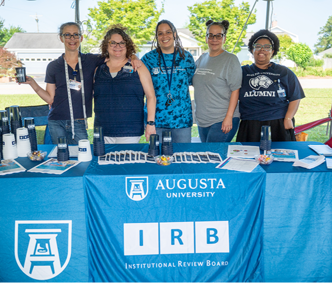 Group of au irb members at fair