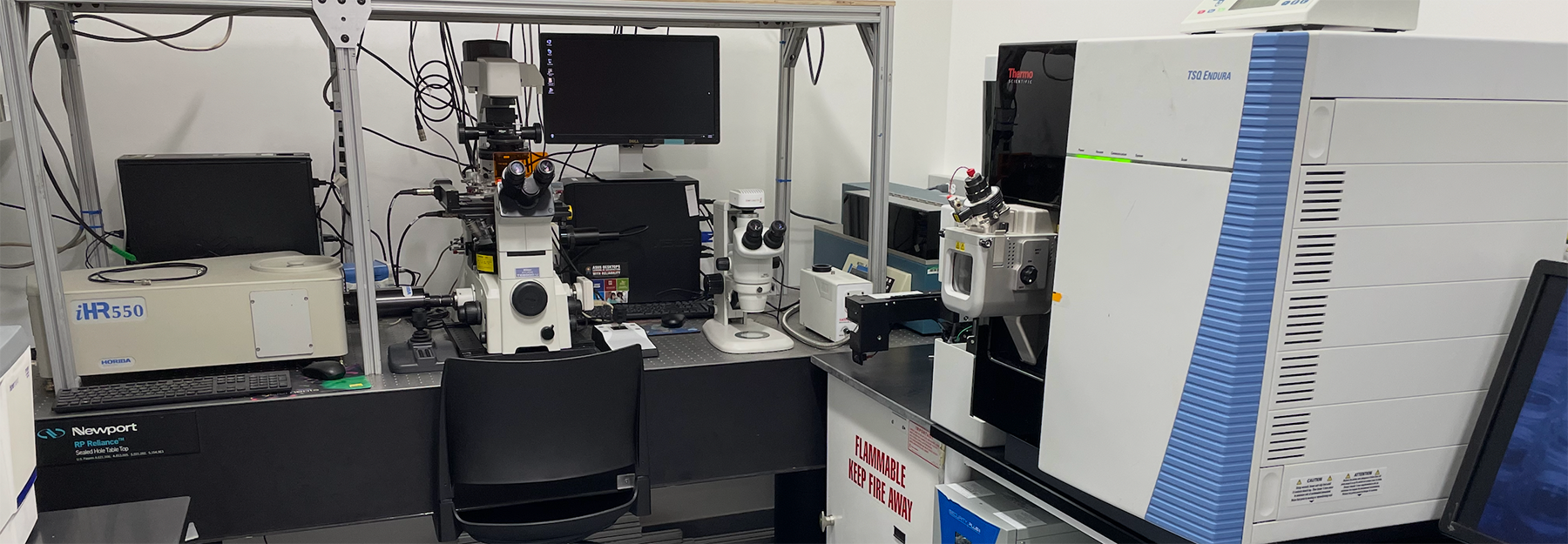 Equipment located in the Core Lab in the College of Science and Mathematics