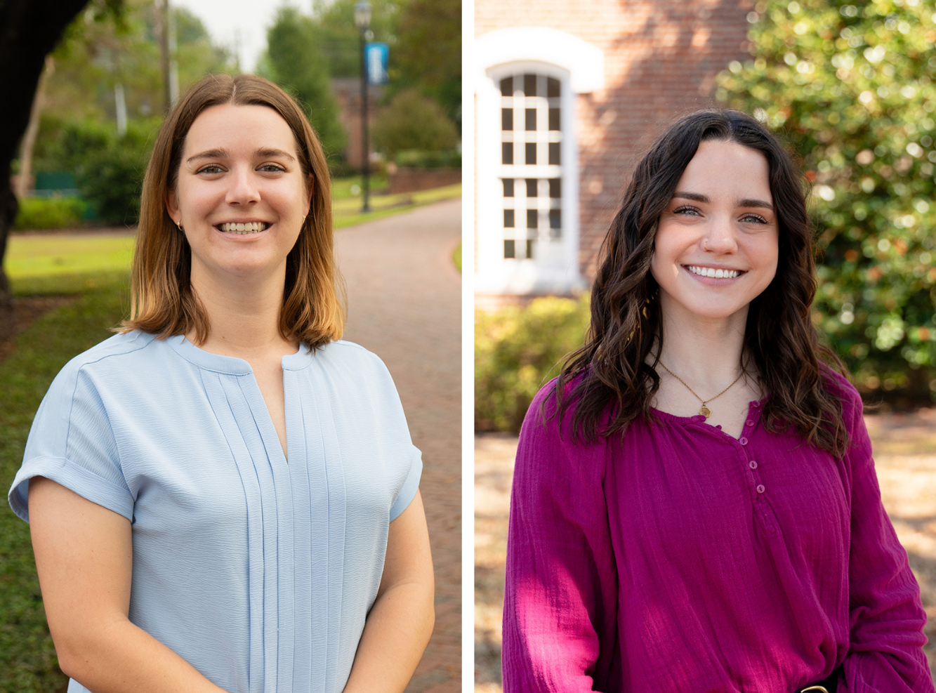 Headshots of Morgan Davis and Annie Carr