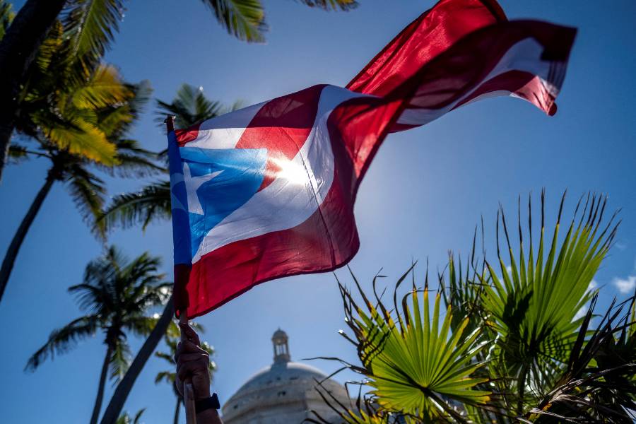 Puerto Rican flag flying